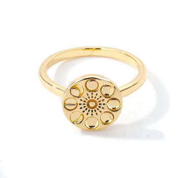 Богемные Vintage Prsten s cvijetom Lotosa za žene i muškarce, Šarmantan nakit, Kreativni dizajn, Geometrijski prsten, Poklon za rođendan, Godišnjicu