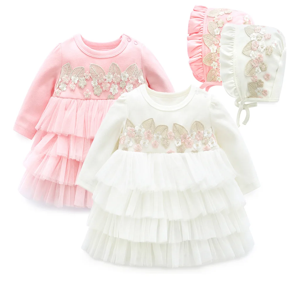2021 proljeće haljina Dječja odjeća za novorođenčad Haljine + kapica 1-og rođendana Dječje haljine za djevojčice vjenčanice Princeze Dječje haljine serija 1