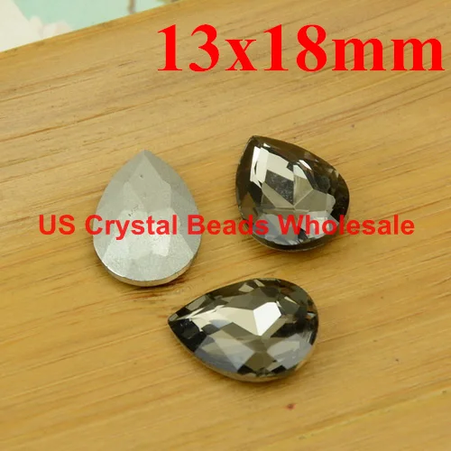 Besplatna dostava! Veleprodaja 13x18 mm 100 kom/pak. oblik kapljice vode crystal neobičan kamen, staklene bling 17 boja F4701-4717 5