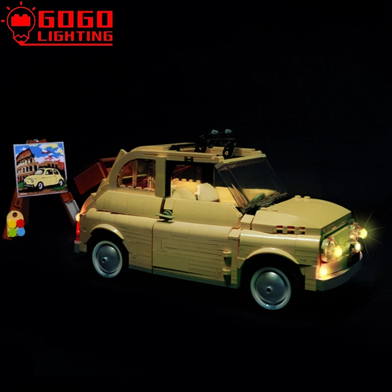 Brand GOGOLIGHTING LED Kit Svjetla Za Lego 10271 Za Fiat Nuova500 Auto Gradivni Blokovi, Komplet Žarulja Igračke(Samo Svjetlo Bez Modela) 0