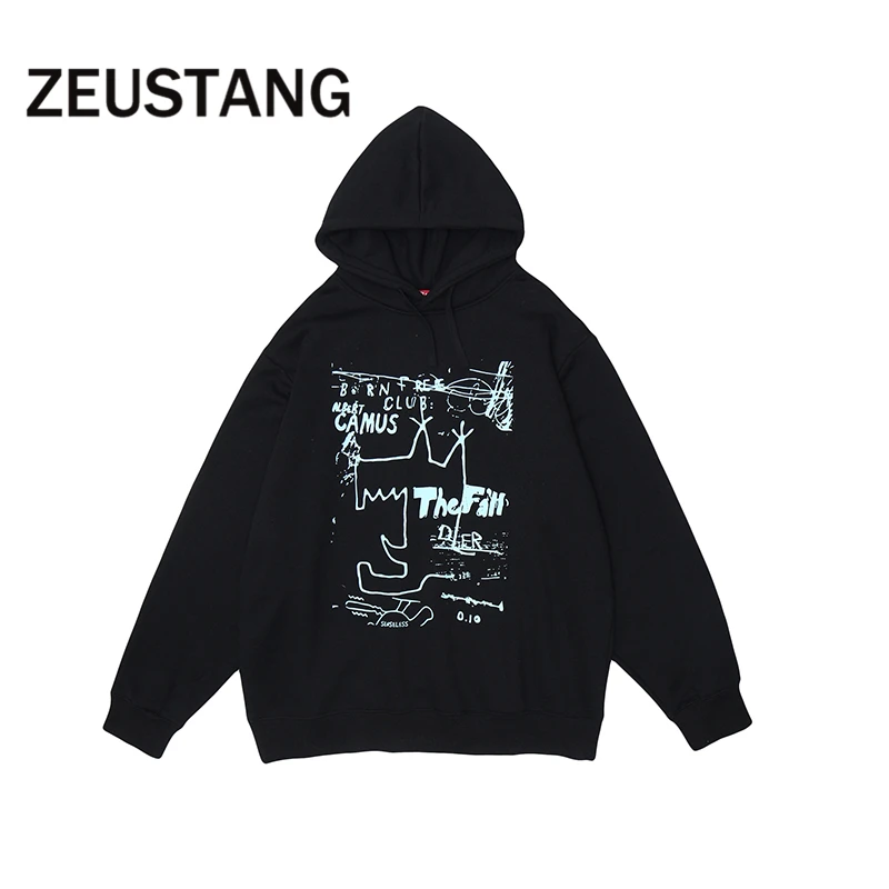 Modni hoodies Zeustang s po cijeloj površini engleskih elemenata Флисовый pulover s kapuljačom Hoodies Ulica odjeća hip-hop Harajuku Svakodnevne besplatne majice 0