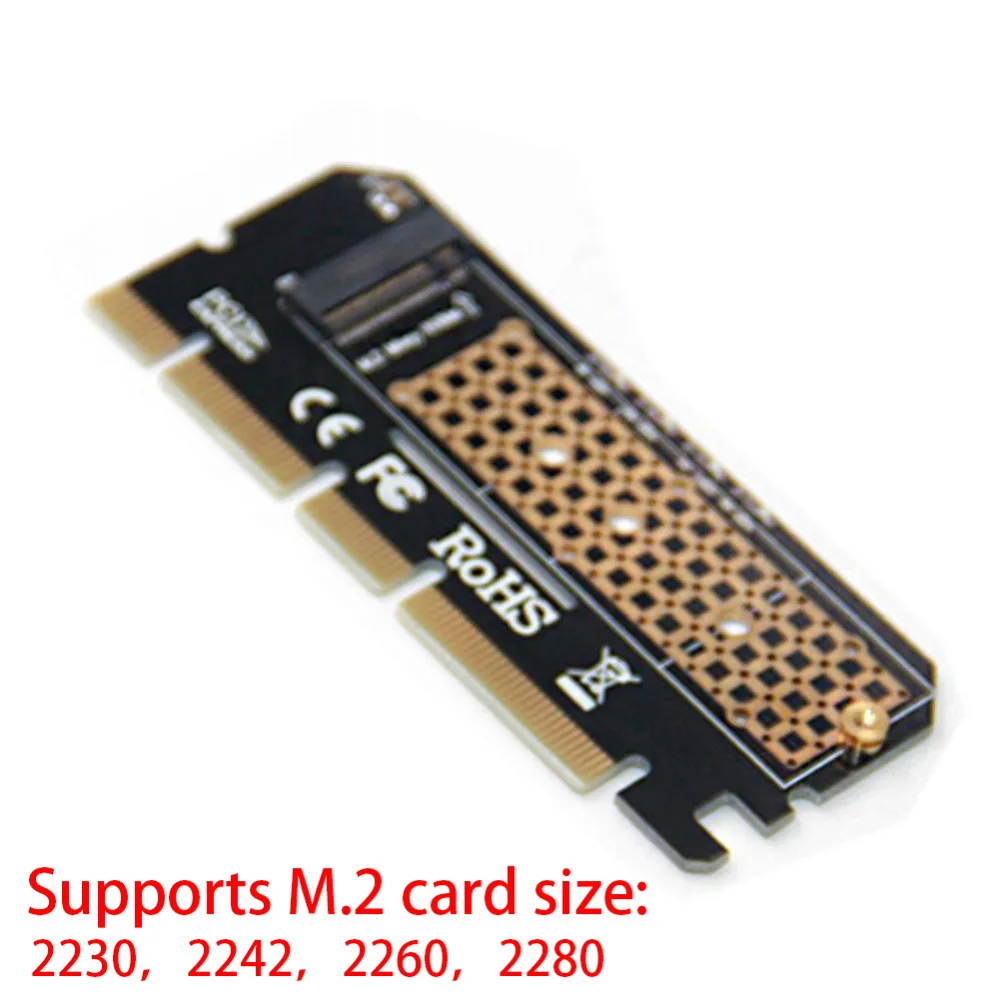 Novi dolazak kućište od aluminijske legure Led Kartica za Proširenje Sučelje Adaptera za računala M. 2 NVMe SSD Za PCIE 3.0 X16 2