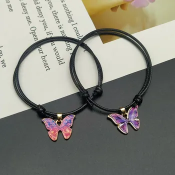 1 KOM. Novi Modni narukvica-leptir u korejskom stilu Šarene Pedantan Podesiva narukvica za ruku Poklon za djevojke Modni poklon nakit