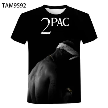 2021 Ljeto Muška 2Pac Svakodnevni ulični odjeća je producent, Reper i Glumac 3D Print muška majica Dječja majica u stilu hip-hop kratkih rukava