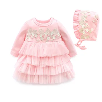 2021 proljeće haljina Dječja odjeća za novorođenčad Haljine + kapica 1-og rođendana Dječje haljine za djevojčice vjenčanice Princeze Dječje haljine serija