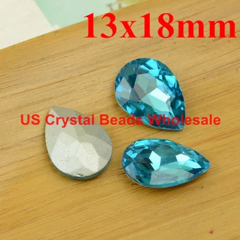 Besplatna dostava! Veleprodaja 13x18 mm 100 kom/pak. oblik kapljice vode crystal neobičan kamen, staklene bling 17 boja F4701-4717