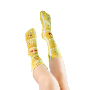 Nova Moda Crtani Smajlić 3D Tiskani Čarape za žene Smiješak Harajuku Kawaii Studenti Unisex Čarape Za djevojčice Darove Sox