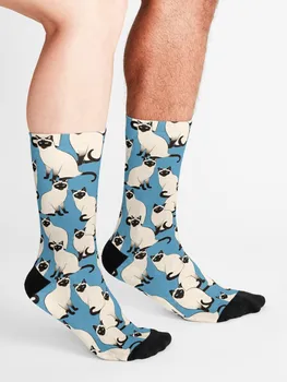 Sijamske Mačke Ugledaju Na Tebe Čarape za Ženske posade Crnci Najbolje muške gležnja do koljena