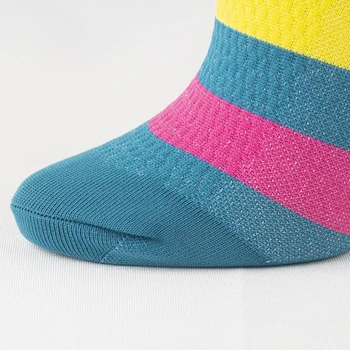 Trendi ženski kompresije čarapa s horizontalnim prugama Proširenih vena anti-Stres Potiču cirkulaciju krvi Duge čarape Za muškarce