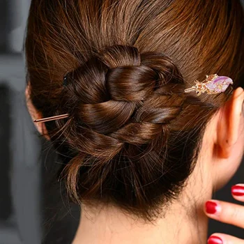 Vintage Geometrijski Kineski Stil Štapić za kosu za žene, vještački dijamant Kopče za kosu Štapići za jelo bobby pin za kosu Ženski nakit pribor Poklon