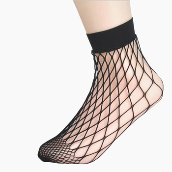 YGYEEG delikatna čarape Ljetna moda anti-slip ženske seksi mrežaste čarape Harajuku Crne šuplje prozračna fine najlon čarape ulica
