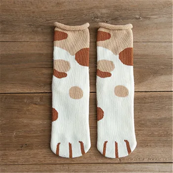 Čarape jesen i zima ženski strani roll pamuka frotir čarape trudnica besplatno usta mačka kandže crtani debele tople čarape