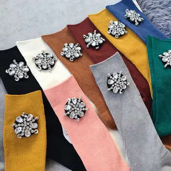 Čarape ženske proljeće-ljeto lolita karamela boje dijamanata Kawai ženske čarape harajuku za nokte sa dijamantima i dragim kamenjem ženske čarape