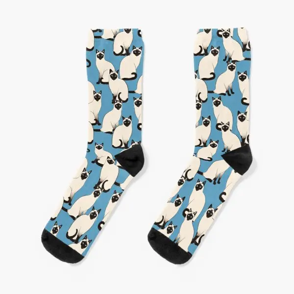 Sijamske Mačke Ugledaju Na Tebe Čarape za Ženske posade Crnci Najbolje muške gležnja do koljena 1